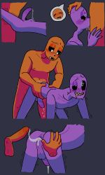 2boys anal anthro backsack cum_in_ass dave_miller_(dayshift_at_freddy's) davesport dayshift_at_freddy's deepthroat dsaf jack_kennedy_(dayshift_at_freddy's) male_anus male_only male_penetrating orange_skin purple_skin yaoi