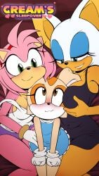 age_difference amy_rose bat_girl bunny_girl comic cream&rsquo;s_sleepover_(comic) cream_the_rabbit furry furry_female furry_only goth_reaper rouge_the_bat sega sleepover sonic_(series) sonic_the_hedgehog_(series) wings yuri