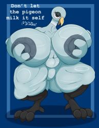 avian big_areola big_hands big_nipples big_thighs bird bird_feet bird_humanoid blue_feathers breast_grab breasts_bigger_than_head crouching don't_let_the_pigeon_drive_the_bus eye_contact female female_only grabbing_own_breast huge_ass huge_nipples huge_thighs hyper_breasts jonjonrenzo1 muscular muscular_anthro muscular_female muscular_thighs nude plump_thighs rule_63 smug smug_expression smug_eyes smug_face squeezing squeezing_breast squish squishing_breasts teasing toned_female toned_legs toned_stomach