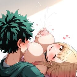 1boy 1girls affection affectionate after_impregnation ai_generated boku_no_hero_academia couple crossover dreson female huge_breasts human izuku_midoriya kitagawa_marin lactating lactation male milk my_hero_academia nipples sono_bisque_doll_wa_koi_wo_suru sucking_nipples