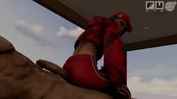 1girls 3d animated ass_shake assjob buttjob clothed_female clothed_female_nude_male clothed_sex covered_buttjob dark-skinned_male dark_skin female fortnite fusfm grinding hat hot_dogging interracial lap_dance long_hair looking_back mp4 no_sound nude_male pleasure_face rubbing ruby_(fortnite) sitting sitting_on_lap sitting_on_penis source_filmmaker tagme teasing twerking video