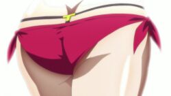 10s animated anime_screencap ass ass_cleavage ass_focus bikini breasts butt_crack cleavage feet female gluteal_fold gyaru hajimete_no_gal huge_breasts pov solo swimsuit teen teen_girl teenage teenage_girl teenager toes whale_tail_(clothing) yame_yukana