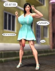 1futa 3d alternate_version_available athletic_futanari balls big_breasts black_hair breast_implants busty dickgirl fake_breasts final_fantasy final_fantasy_vii final_fantasy_vii_remake futa_only futanari hourglass_figure long_hair muscles muscular penis pinup red_eyes teal_dress testicles tifa_lockhart toxiccg3d veiny_penis