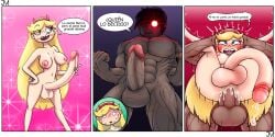 1boy 1futa anal anal_sex areolae balls big_areola big_breasts big_penis blonde_hair blue_eyes breasts cum_in_ass dark-skinned_male dialogue dominant_male erection female full_nelson full_nelson_anal futa_focus futanari futanari_penetrated futasub glowing_eyes huge_cock human hung_bottom instant_loss jasonmrcurdy light-skinned_futanari light_skin long_penis male male/futa male_on_futa marco_diaz muscular_male nipples nude partial_male penis precum scared sex smooth_balls smooth_penis spanish_text star_butterfly star_vs_the_forces_of_evil sweating_profusely text veiny_muscles veiny_penis