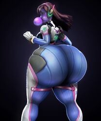 1girls ass ass_expansion big_ass big_butt blizzard_entertainment blue_skin blueberry_inflation bodysuit breast_expansion breasts brown_eyes brown_hair bubble_butt bubble_gum d.va fat female female_only huge_ass hyper_ass inflation overwatch raikovjaba solo tagme weight_gain