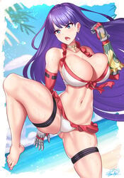 big_breasts fate/grand_order fate_(series) female female_focus female_only long_hair nez-box saint_martha saint_martha_(swimsuit_ruler) solo solo_female solo_focus