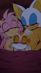 age_difference amy_rose bat_girl bunny_girl comic cream&rsquo;s_sleepover_(comic) cream_the_rabbit furry furry_female furry_only goth_reaper rouge_the_bat sega sleepover sonic_(series) sonic_the_hedgehog_(series) wings yuri