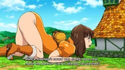 1girls anime_screencap anime_style ass ass_up diane_(nanatsu_no_taizai) giantess legs nanatsu_no_taizai screencap side_view subtitled sugestive_pose the_seven_deadly_sins twintails