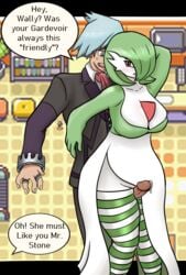 anthro big_ass big_penis blush erection female femdom gardevoir human_on_humanoid large_breasts legs_up male only0neman pokemon pokemon_(species) pokemon_rse pokephilia precum steven_stone_(pokemon) straight tagme thick_thighs thigh_sex thighhighs wide_hips