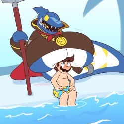 big_breasts boob_hat boob_window breasts breasts_bigger_than_head clothed clothing female huge_ass jonathan_jones larger_female mario mario_(series) massive_ass nintendo oddly_bally rule_63 sideboob super_mario_rpg super_mario_rpg_remake thick_thighs white_background