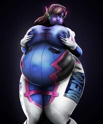 1girls ass_expansion belly_expansion blizzard_entertainment blue_skin blueberry_inflation bodysuit breast_expansion breasts chubby d.va fat female female_only huge_breasts inflation juice nipples overwatch plump puffy_cheeks raikovjaba solo tearing_clothes thick_thighs thunder_thighs worried_expression