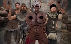 3d bdo bimbo black_desert_online body_writing censored censored_eyes censored_nipples censored_pussy cow_tits cumdumpster dark_elf degradation elf elves huge_breasts humiliation onahole screenshot tattoo tattoos