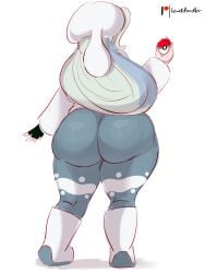 alternate_version_available ass ass_focus back_view big_ass female female_only fully_clothed human human_only lewddoodler long_hair mature_female mature_woman melony_(pokemon) milf pokemon pokemon_ss sketch solo solo_female thick_ass thick_thighs white_hair