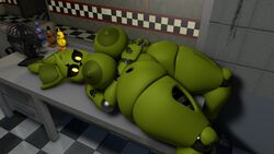 16:9 2020 3d 4k absurd_res animatronic female five_nights_at_freddy's five_nights_at_freddy's_3 geometryboymejia hi_res lagomorph leporid machine mammal nipples nude rabbit robot solo springtrap springtrap_(fnaf) video_games widescreen