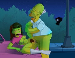 1girls anal ashley_grant groundskeeper_willie homer_simpson masquerade_(artist) tagme the_simpsons