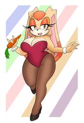 big_breasts bunny_ears bunny_girl bunny_tail bunnysuit carrot cleavage curvy heels high_heels leotard looking_at_viewer marshallleea mature_female milf omegasunburst orange_hair pantyhose solo sonic_(series) sonic_the_hedgehog_(series) thick_thighs vanilla_the_rabbit wide_hips wrist_cuffs