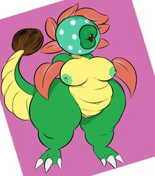 anthro areola ass belly big_belly big_breasts big_butt breasts dino_piranha elemental_creature female flora_fauna flower hi_res huge_butt huge_thighs lips mario_(series) navel nintendo nipples nude open_mouth petals piranha_plant plant plantedpot pogchamp shortstack solo super_mario_galaxy teeth thick_lips thick_thighs video_games wide_hips