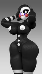 3d big_breasts female female_only five_nights_at_freddy's five_nights_at_freddy's_2 foxypog hands_behind_head happy looking_at_viewer marionette_(fnaf) puppet_(fnaf) wink