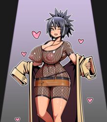 big_breasts female female_focus female_only mitarashi_anko naruto new_(artist) nipples solo solo_female solo_focus