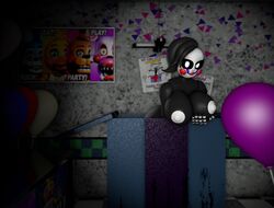 3d 3d_(artwork) big_breasts female five_nights_at_freddy's five_nights_at_freddy's_2 foxypog looking_at_viewer marionette_(fnaf) music_box puppet_(fnaf) solo solo_female