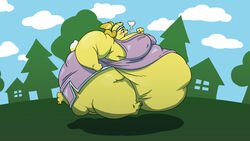 animal_crossing anthro bbw belly big_belly blonde_hair bonusart breasts canine erect_nipples fat female furry headband hyper hyper_ass hyper_breasts hyper_overweight isabelle_(animal_crossing) jogging nintendo nipple_bulge obese obese_female overweight overweight_female running short_shirt short_shorts shorts ssbbw stomach sweatband thick_thighs thighs yellow_fur