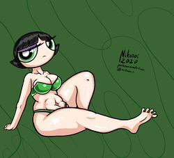 2020 bra buttercup_(powerpuff_girls) cartoon_network feet nikozoi panties powerpuff_girls serious