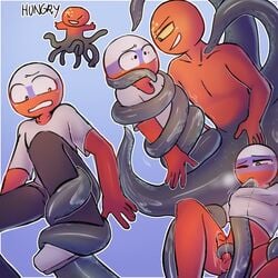 china_(countryhumans) countryhumans cum deepthroat gay hentai male/male male_only masturbation octopus porn russia_(countryhumans) saliva stickman tentacle trapped yaoi