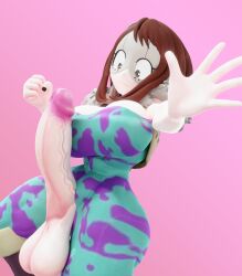 3d ashido_mina_(cosplay) balls big_balls big_breasts big_penis big_testicles blender blender_(software) breasts brown_hair cleavage full-package_futanari futa_only futanari huge_breasts huge_cock large_balls large_breasts large_penis large_testicles mina_ashido_(cosplay) my_hero_academia neenbeanmachine ochako_uraraka penis short_hair solo solo_focus solo_futa testicles uraraka_ochako