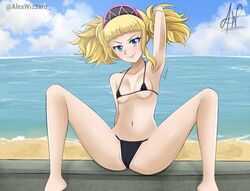 1girls alex_wizzard bikini blonde_hair breasts hlokk_(shuumatsu_no_valkyrie) shuumatsu_no_valkyrie small_breasts swimsuit