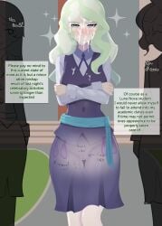 3girls after_sex aftermath amaredeimus barbara_parker birthday body_writing completely_dressed cum_on_clothes cum_on_face diana_cavendish dressed female hannah_england little_witch_academia poker_face school_uniform serious_face serious_look silhouette used_condom x-ray