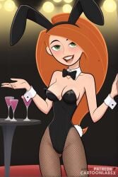 ai_generated animated cartoony character kim_possible orange_hair playboy_bunny sexy sexy_pose shego