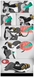 2018 all_fours anthro anthro_on_feral anus ass biped black_body black_hair black_nose blue_eyes bodily_fluids border bql-426_(theeldertrinity) breasts canid canine closed_eyes clothing colored comic countershade_face countershade_neck countershade_tail countershade_torso countershading cum cum_inside dipstick_tail duo erection face_lick female feral forefox fox front_view gender_transformation genital_fluids genitals genitals_shrinking gloves green_penis green_tongue hair handwear herm herm/male hi_res hybrid impregnation internal intersex intersex/male kneeling leg_markings legs_together licking licking_another lizard looking_at_another looking_back looking_back_at_another looking_pleasured lying_on_ground male mammal markings mtf_transformation nipples nude on_ground penetration penile penile_penetration penis penis_in_pussy penis_shrinking pussy quadruped rear_view reptile sackless scalie sex shaded side_view sitting sitting_on_ground socks_(marking) spread_legs spreading tail tail_markings theeldertrinity tongue transformation vaginal_penetration vaginal_penetration white_body white_border white_countershading yellow_markings zoophilia