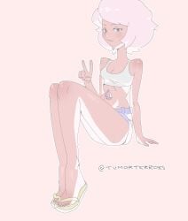 big_breasts big_titties cartoon_network clothing female female_focus female_only long_legs looking_at_viewer pink_diamond_(steven_universe) pink_hair pink_skin short_hair skinny skinny_girl steven_universe tumorterrors