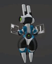 3d_animation anthro ass ass bunny_ears bunny_girl bunny_tail headgear presenting_hindquarters project_turboblast robot robot_bunny robot_girl shaking_ass shaking_butt tempo_(project_turboblast) typing