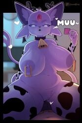 1danielscott abs absurd_res animal_humanoid anthro anthrofied areola ass big_breasts big_butt bodily_fluids breasts clothing collar condom cow_stockings cowbell domestic_cat duo eeveelution erection espeon eyewear felid felid_humanoid feline feline_humanoid felis female first_person_view fluid-body generation_2_pokemon genital_fluids genitals hi_res humanoid male male/female mammal mammal_humanoid nintendo nipple_piercing nipples piercing pink_areola pink_body pink_nipples pink_pussy pokemon pokemon_(species) pussy raised_tail ribbons sexual_barrier_device solo_focus tail text thick_thighs vaginal_fluids