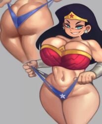 big_breasts dc dc_comics diana_prince huge_breasts kelvin_hiu muscular muscular_female seductive_smile wonder_woman wonder_woman_(series)