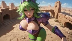 1girls ai_generated ass big_ass big_breasts breasts euskyart female female_focus female_only green_eyes green_hair long_hair ophiuchus_shaina saint_seiya shounen_jump shueisha shueisha_inc. silver_saints solo toei_animation toei_company weekly_shonen_jump weekly_shounen_jump