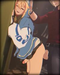 2boys against_wall anal animated bent_over blonde_hair blue_eyes bottomless bottomless_male bridget clothed_sex crossdressing crossdressing_male erection femboy gay gay_sex girly guilty_gear guilty_gear_strive loop looping_animation male_focus male_only multiple_penises nishikomiya rougenine sex small_penis sound tagme trans trans_woman trap uncensored video voice_acted yaoi