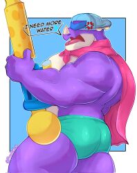 angry_expression ass bara brawl_stars gay male pierce_(brawl_stars) text