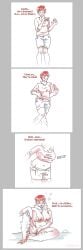 2019 absurd_res areola artist_name big_breasts blonde_highlights blush border bottomwear breast_expansion breasts breath clothed clothing colored comic dialogue english_text expansion feather_growth feathers feet female fully_clothed genitals green_eyes grey_border growth hair hi_res highlights_(coloring) huge_breasts human human_to_anthro kyla_thompson legs_together looking_at_own_pussy looking_down_at_self mammal navel nipples nude open_mouth panting pussy red_hair sequence shaded shirt shorts simple_background sitting sitting_on_ground solo species_transformation spread_legs spreading standing strawberrytfs talons text toes topwear torn_clothing transformation transformation_sequence white_background white_body winged_arms wings