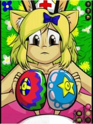 1girls animated bestiality bodypaint bunny bunny_ears cat_ears catgirl easter easter_bunny easter_egg easter_eggs ellie_(rockcandy) female holidays huge_breasts large_breasts live2d nekomimi nurse nurse_cap painted painted_breasts paizuri rabbit rockcandy zoophilia
