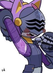armor armpit blaze_the_cat embarassed face_covered female helmet knight sir_percival_(sonic_and_the_black_knight) sonic_(series) sonic_the_hedgehog_(series) sweaty