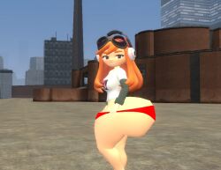 big_ass_(female) big_booty big_butt_(female) bubble_ass_(female) bubble_butt_(female) kaibernation meggy_spletzer red_panties smg4 taking_panties_off