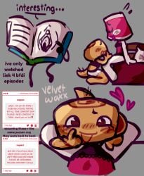 battle_for_bfdi battle_for_dream_island battle_for_dream_island_again bfb bfdi bfdia blush blush_lines blushing book_(bfdi) brightney_(dandy's_world) crossover dandy's_world heart heart_symbol jacknjellify looking_at_viewer object_show object_show_community object_shows osc pussy request roblox shelly_(dandy's_world) sketch strawpage_request tagme text the_power_of_two tpot vagina wagging_tail yuri