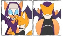 2d 2koma age_difference anthro bat bat_wings border canid canine comic duo female fox male male/female mammal membrane_(anatomy) membranous_wings miles_prower miles_tails_prower mobian mobian_(species) mobian_bat nun older_female rouge_the_bat sega sonic_(series) sonic_adventure_2 sonic_the_hedgehog_(series) tails tails_the_fox unknown_artist white_border wings younger_male