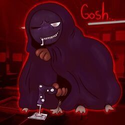 biting_lip biting_own_lip black_skin cloak cum cum_on_picture dark_skin drool drool_on_face drooling ejaculation eyes_on_penis how_is_that_a_tag_already look_outside lyle_(look_outside) male male_only monster monster_boy multi_leg multi_limb non-human non-human_only one_eye_closed polaroid solo solo_focus solo_male unusual_penis weird_penis white_eyes