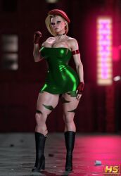 1girls 3d ass big_ass big_breasts blonde_hair blue_eyes boots breasts cammy_white capcom female hagiwara_studio solo street_fighter street_fighter_6 tagme thick_thighs tight_clothing tight_fit