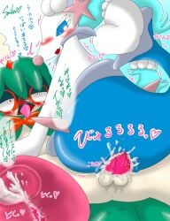 anthro asterozoan avian balls blush bodily_fluids cum cum_in_pussy cum_in_uterus cum_inside decidueye duo echinoderm female female_on_top generation_7_pokemon genital_fluids genitals hi_res internal internal_vaginal japanese_text looking_pleasured male male/female male_on_bottom mammal marine nintendo on_bottom on_top penis pinniped pokemon pokemon_(species) primarina pussy sex smiles starfish sweat text tongue tongue_out translation_request uterus vaginal_penetration watermark