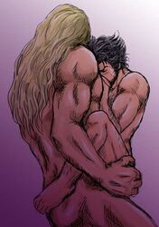 blonde_hair color hair human james_howlett long_hair male male_only marvel marvel_comics multiple_males muscles mutant nude sabretooth short_hair size_difference straight_hair tagme victor_creed wolverine_(x-men) x-men yaoi