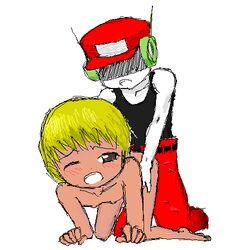 2boys anal anal_penetration anal_sex bute cave_story gay gay_anal gay_sex golden_hair male male/male male_only nude_male quote_(cave_story) robot robot_boy sex tagme yaoi